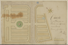 216658 Plattegrond van de formele tuin achter het huis van de Fundatie van de Vrijvrouwe van Renswoude aan de ...